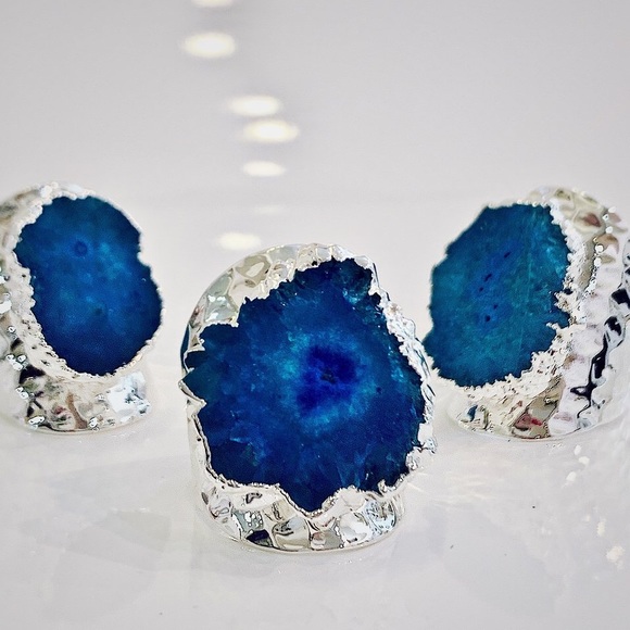 COLORFUL GEODE STATEMENT RING - Picture 4 of 10